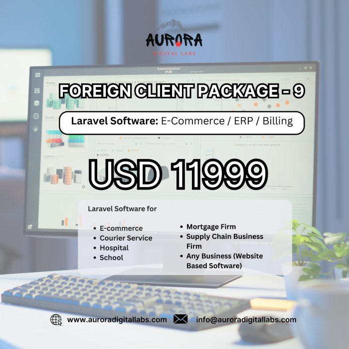 Foreign Client Package 9: Laravel Website: High Configuration Laravel Software